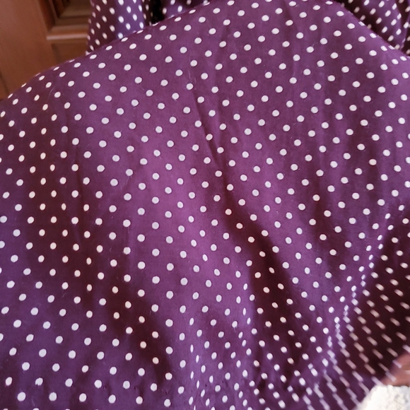 Vintage Express Burgundy Polka Dot Jumpsuit - Picture 10 of 11